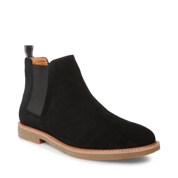 Steve Madden Highlyte Suede Men's Boots Black | SM-045RY