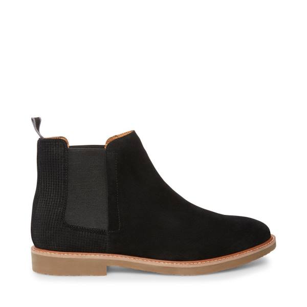 Steve Madden Highlyte Suede Men\'s Boots Black | SM-045RY