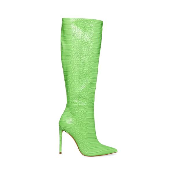 Steve Madden Idina Crocodile Women\'s Boots Green | SM-082QR