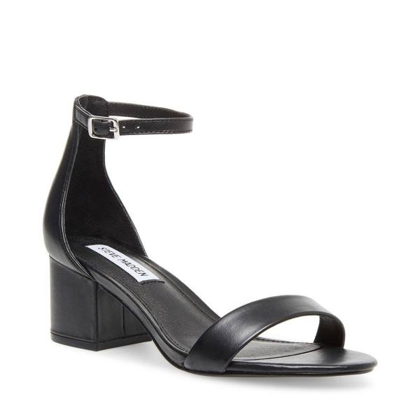 Steve Madden Irenee Leather Women's Heels Black | SM-691RB