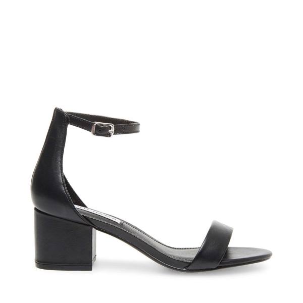 Steve Madden Irenee Leather Women\'s Heels Black | SM-691RB
