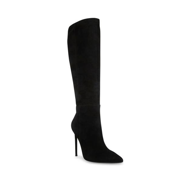 Steve Madden Izetta Suede Women's Boots Black | SM-329CH
