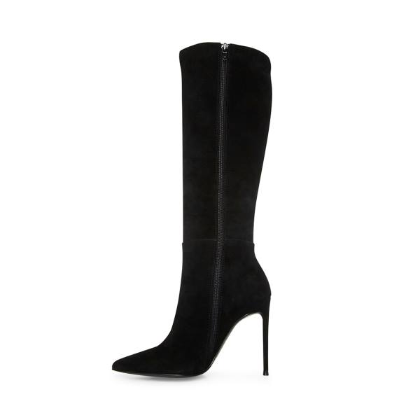 Steve Madden Izetta Suede Women's Boots Black | SM-329CH