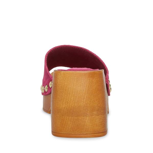 Steve Madden Izzy Suede Women's Sandals Pink | SM-956KL