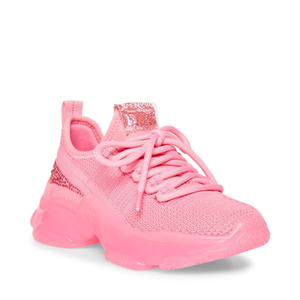 Steve Madden Jmaxima Neon Kids' Sneakers Pink | SM-349HC