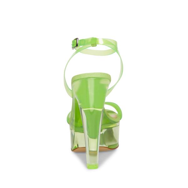 Steve Madden Julien Lime Women's Heels Light Green | SM-358KP