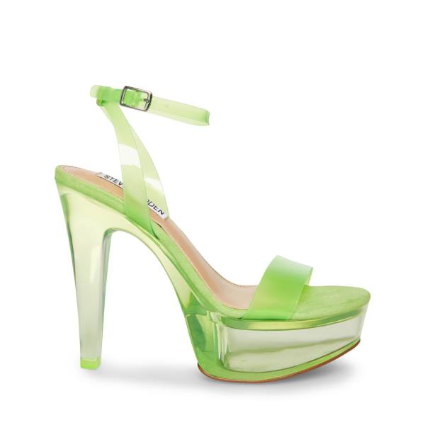 Steve Madden Julien Lime Women\'s Heels Light Green | SM-358KP