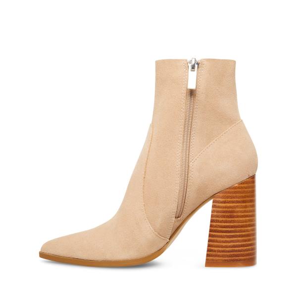 Steve Madden Julina Taupe Suede Women's Booties Grey Brown | SM-321LY