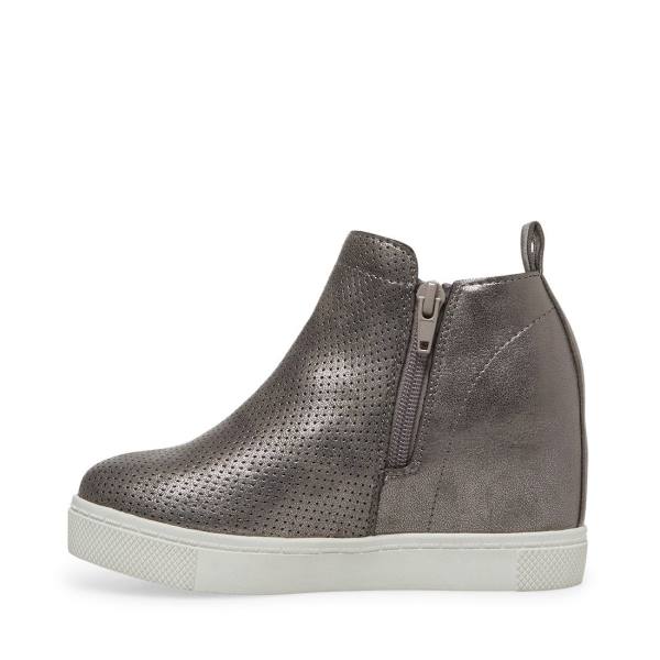 Steve Madden Jwrangle Pewter Kids' Sneakers Blue Grey | SM-521YH