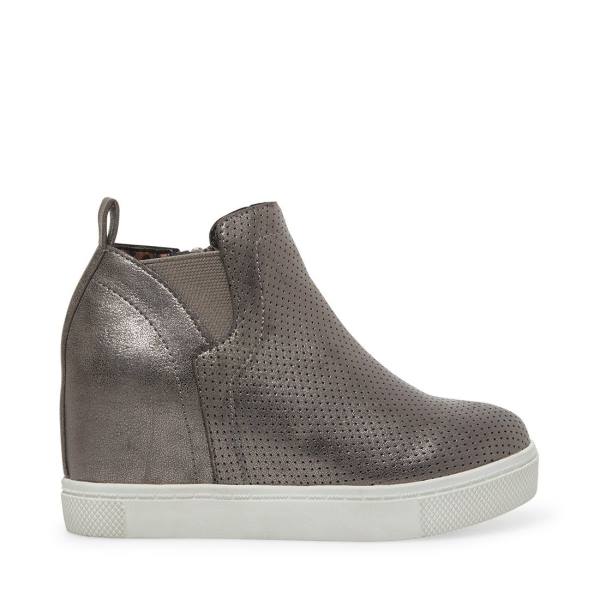 Steve Madden Jwrangle Pewter Kids\' Sneakers Blue Grey | SM-521YH
