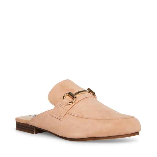 Steve Madden Kandi Camel Suede Women's Flat Shoes Brown | SM-340CY