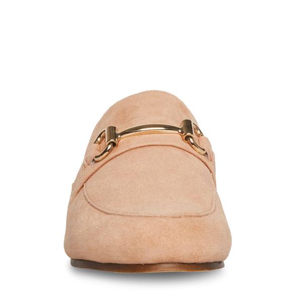 Steve Madden Kandi Camel Suede Women's Flat Shoes Brown | SM-340CY
