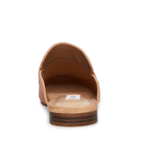 Steve Madden Kandi Camel Suede Women's Flat Shoes Brown | SM-340CY