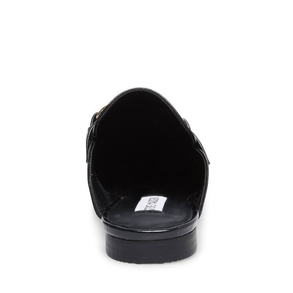 Steve Madden Kandi Crocodile Women's Flat Shoes Black | SM-936PU