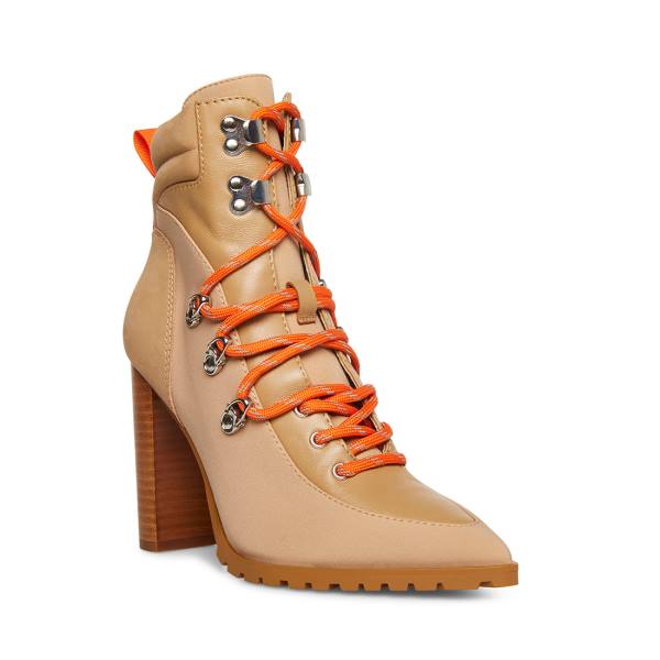 Steve Madden Karey Sand Women's Booties Brown Multicolor | SM-248DO