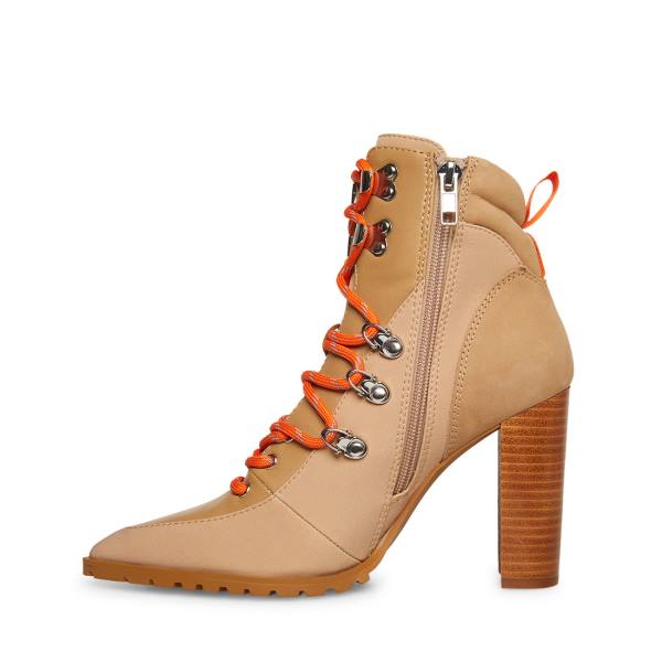 Steve Madden Karey Sand Women's Booties Brown Multicolor | SM-248DO