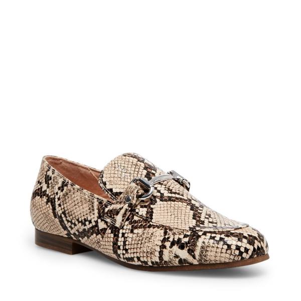 Steve Madden Kensley Tan Snake Women's Flat Shoes Brown Snake | SM-526RG