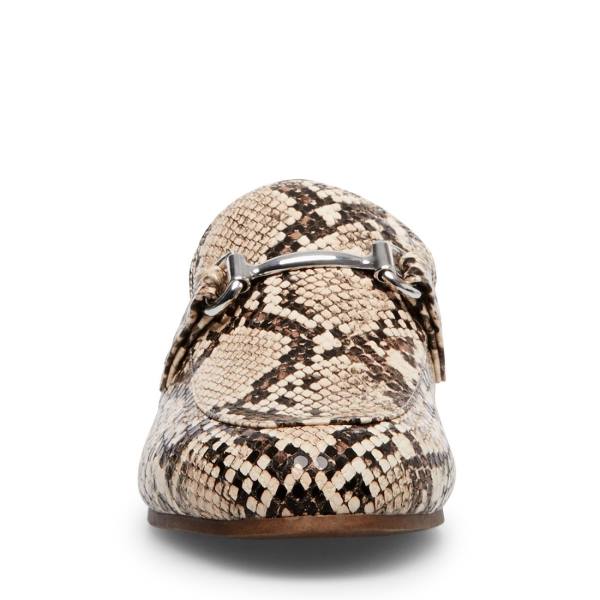 Steve Madden Kensley Tan Snake Women's Flat Shoes Brown Snake | SM-526RG