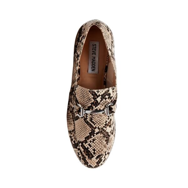 Steve Madden Kensley Tan Snake Women's Flat Shoes Brown Snake | SM-526RG