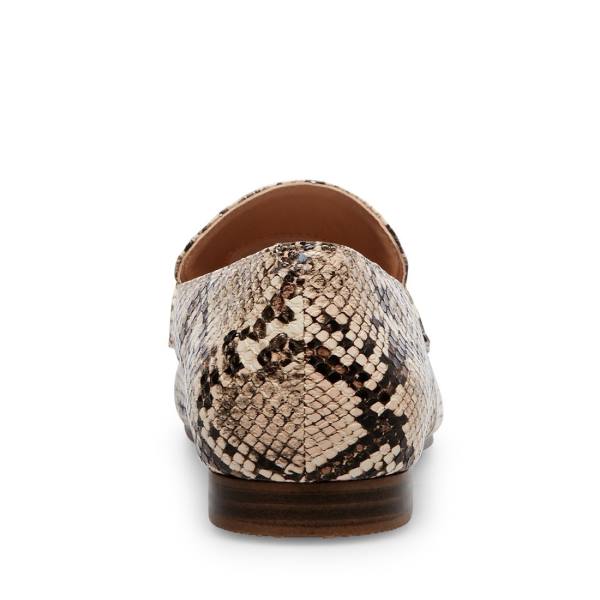 Steve Madden Kensley Tan Snake Women's Flat Shoes Brown Snake | SM-526RG