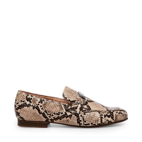 Steve Madden Kensley Tan Snake Women\'s Flat Shoes Brown Snake | SM-526RG