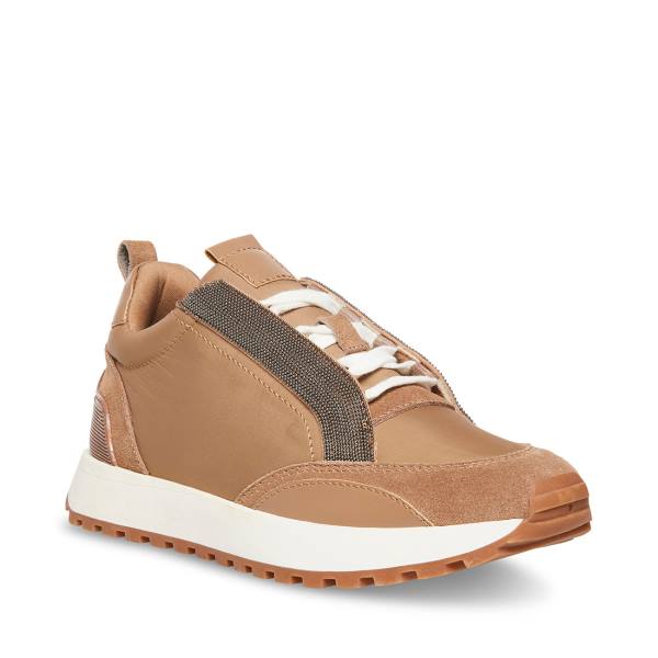 Steve Madden Keyan Taupe Women's Sneakers Grey Brown Multicolor | SM-247KE