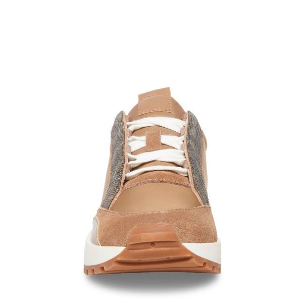 Steve Madden Keyan Taupe Women's Sneakers Grey Brown Multicolor | SM-247KE