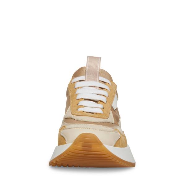 Steve Madden Korry Natural Women's Sneakers Beige Multicolor | SM-185EI
