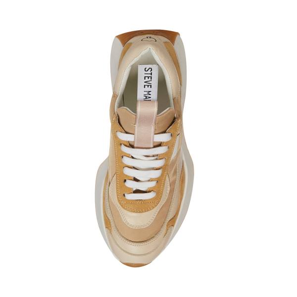 Steve Madden Korry Natural Women's Sneakers Beige Multicolor | SM-185EI