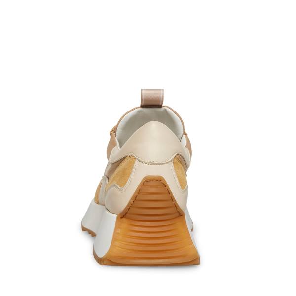 Steve Madden Korry Natural Women's Sneakers Beige Multicolor | SM-185EI