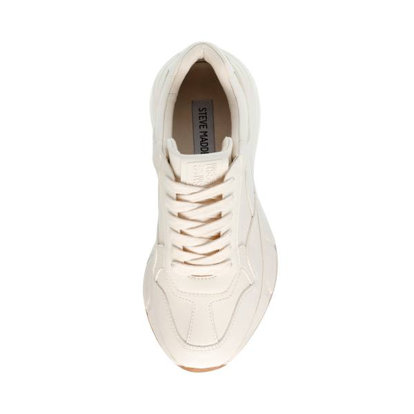 Steve Madden Leader Bone Women's Sneakers Beige | SM-458LP
