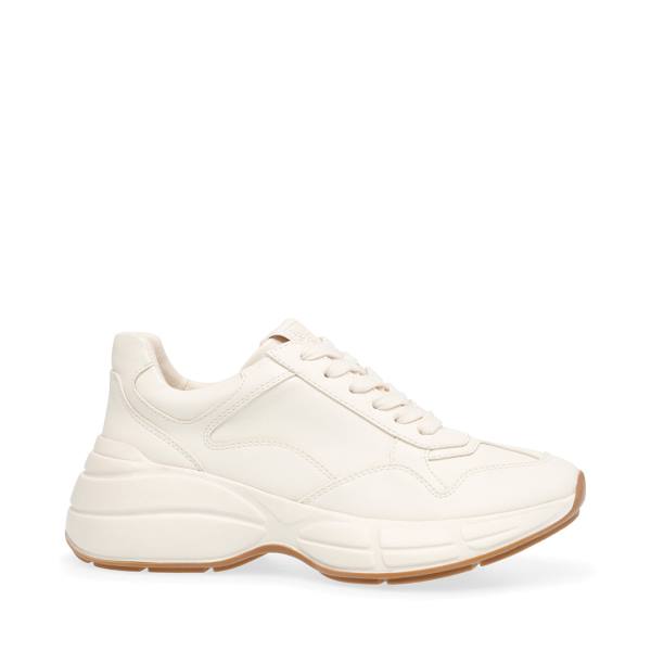Steve Madden Leader Bone Women\'s Sneakers Beige | SM-458LP
