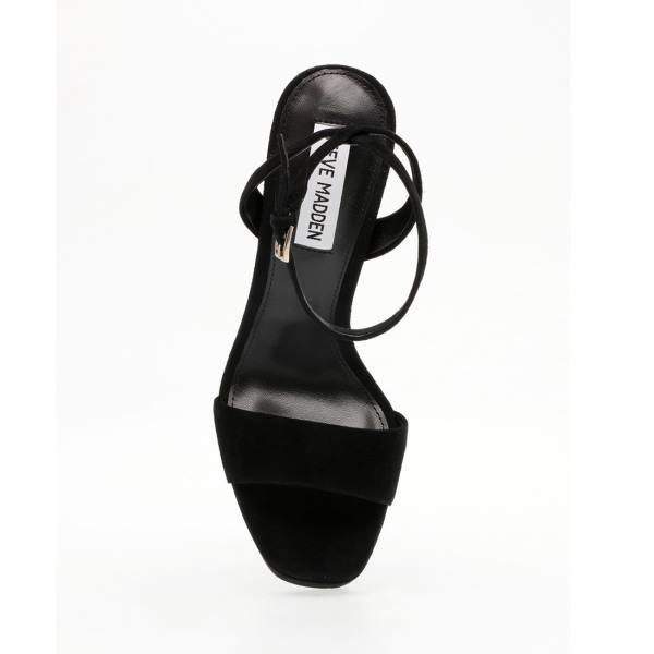 Steve Madden Lessa Suede Women's Heels Black | SM-254OC
