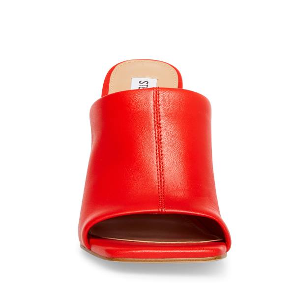 Steve Madden Lexia Leather Women's Heels Red | SM-832MX