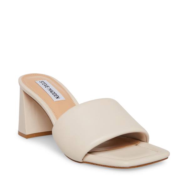 Steve Madden Lexie Bone Women's Heels Beige | SM-451RW