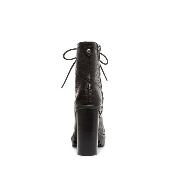 Steve Madden Lisalove Crocodile Women's Booties Black | SM-095JL