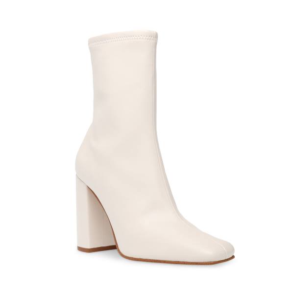 Steve Madden Lynden Bone Women's Booties Beige | SM-128AD