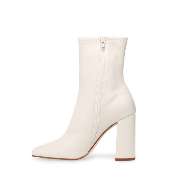 Steve Madden Lynden Bone Women's Booties Beige | SM-128AD