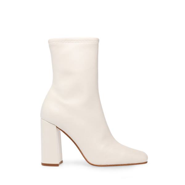 Steve Madden Lynden Bone Women\'s Booties Beige | SM-128AD