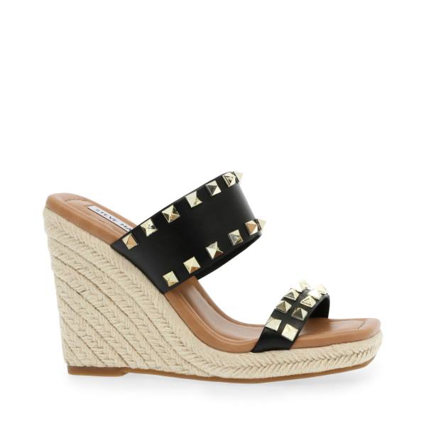 Steve Madden Mackie-s Women\'s Sandals Black Multicolor | SM-682VO