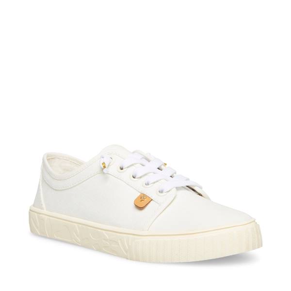 Steve Madden Maevee Natural Women's Sneakers Beige | SM-851JW