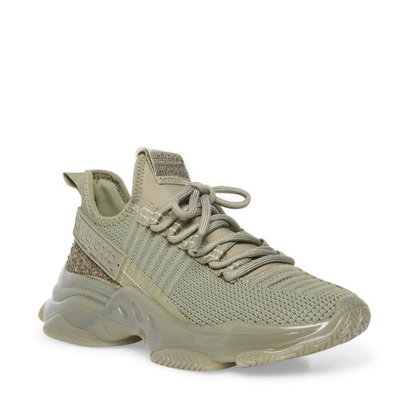 Steve Madden Maxima Women's Sneakers Green Multicolor | SM-874KS