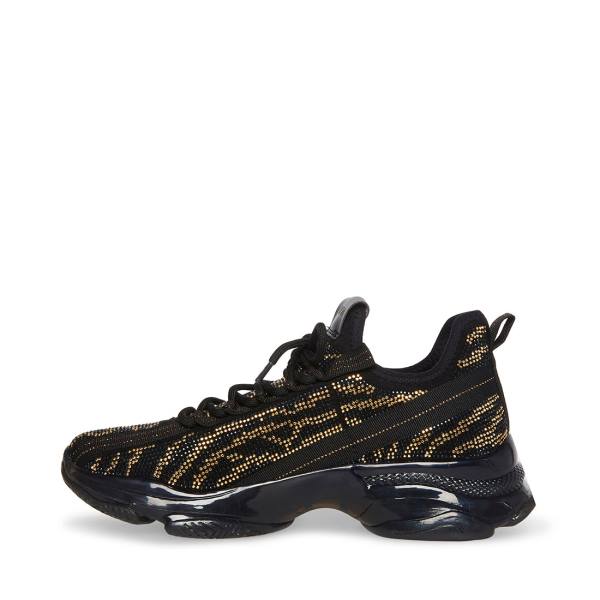 Steve Madden Maxx Men's Sneakers Black Gold | SM-916XW