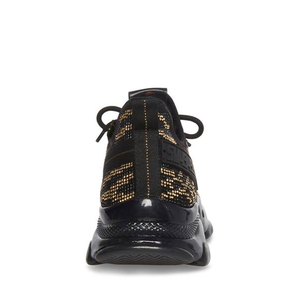 Steve Madden Maxx Men's Sneakers Black Gold | SM-916XW