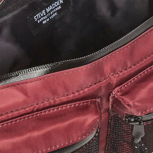 Steve Madden Mesh Fanny Pack Burgundy Women's Handbag Burgundy | SM-201LN