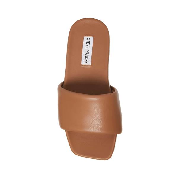Steve Madden Mosy Mocha Women's Sandals Beige | SM-284VB