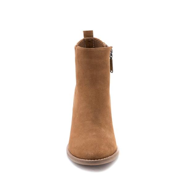 Steve Madden Noa Waterproof Camel Suede Women's Booties Brown | SM-694OC
