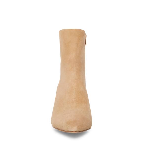 Steve Madden Ossie Tan Suede Women's Booties Brown | SM-867FB