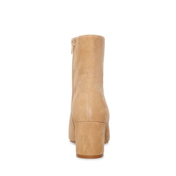 Steve Madden Ossie Tan Suede Women's Booties Brown | SM-867FB