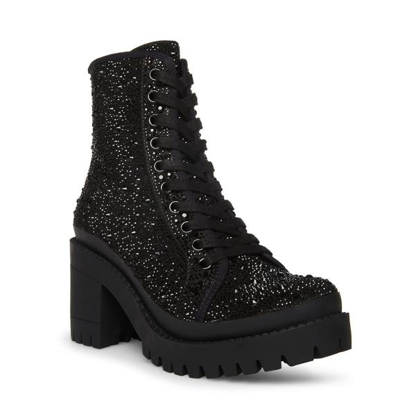 Steve Madden Pass Women's Booties Black | SM-892ZL